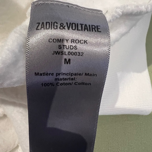 Zadig & Voltaire White Long Sleeve Relaxed Hoodie - Picture 16 of 16